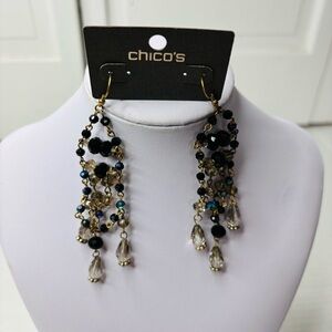 CHICO’S Blue Grotto Chandelier Earrings
